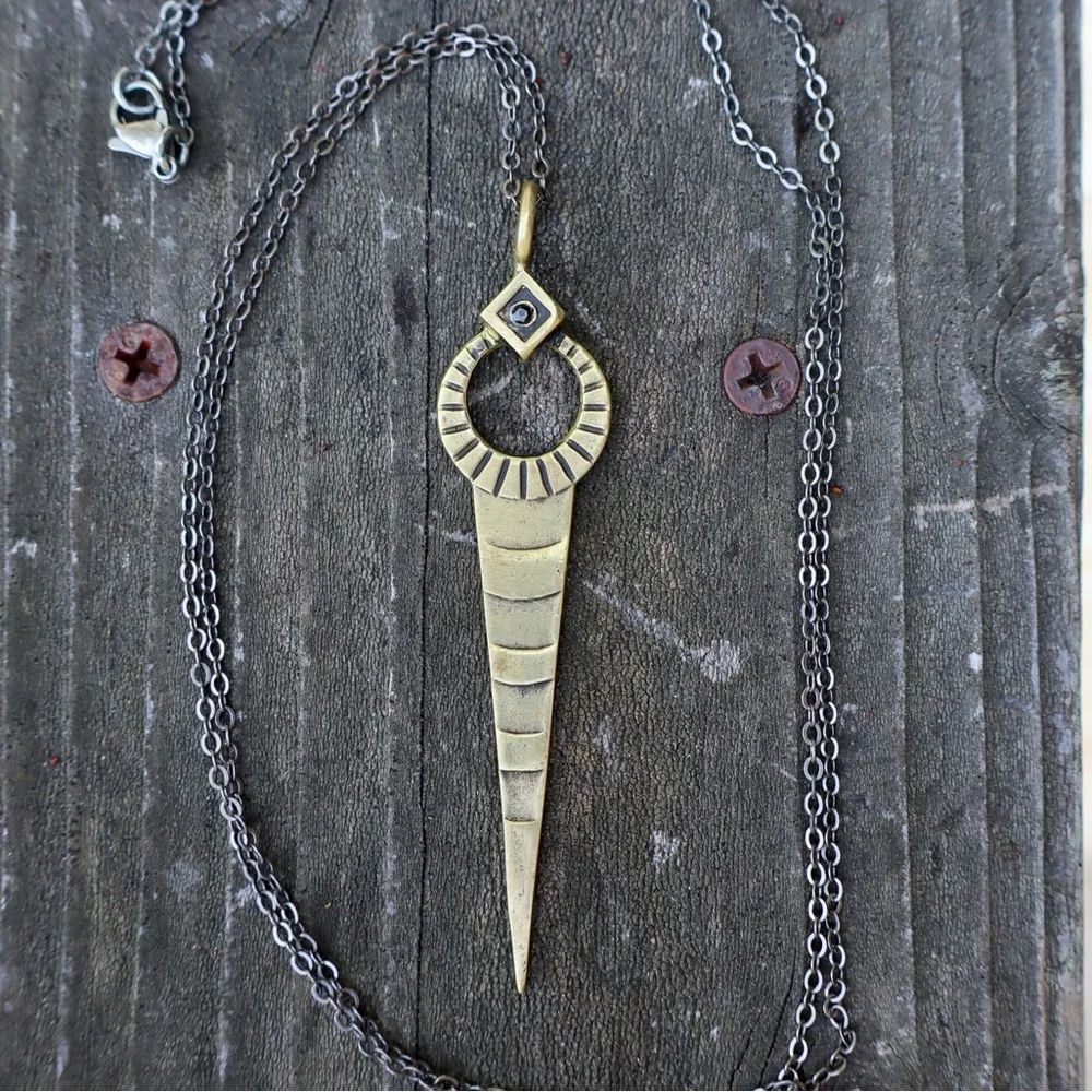 Vintage Spike Statement Necklace - Picture 3 of 6